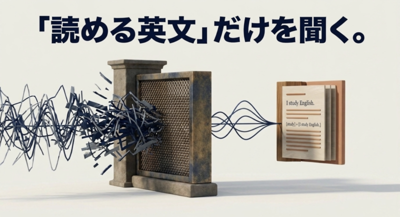 リスニングは読める英文だけを聞くことを推奨するイメージ