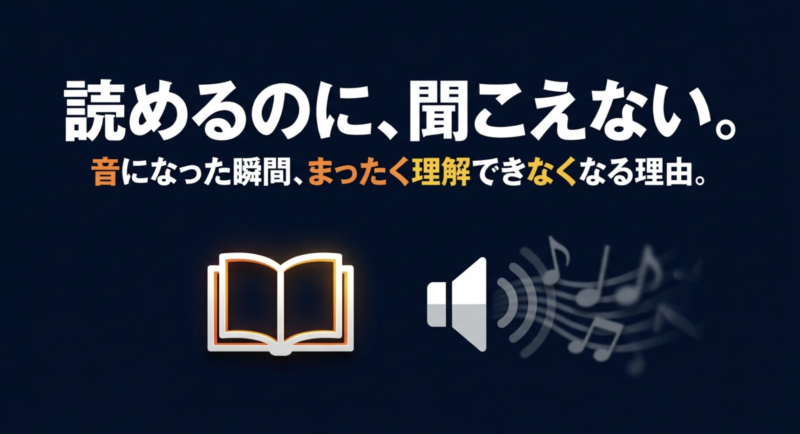 英語リスニングで聞き取れない原因(単語を知らない、発音の勘違い、音のつながり、日本語への翻訳)