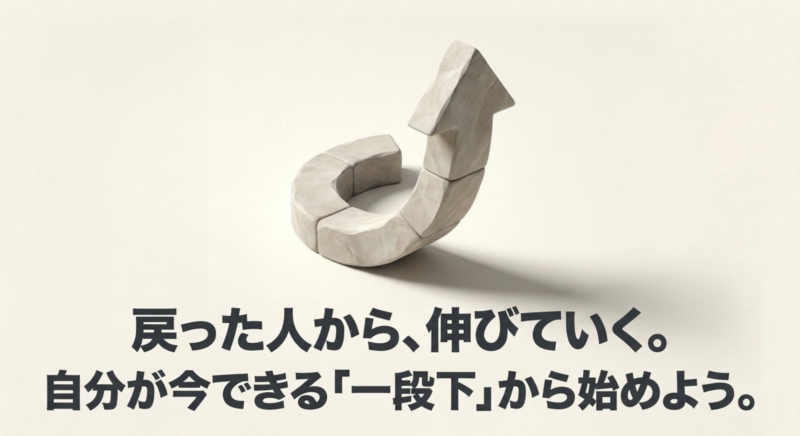 自分が今できる一段下から始めようという受験生へのメッセージ