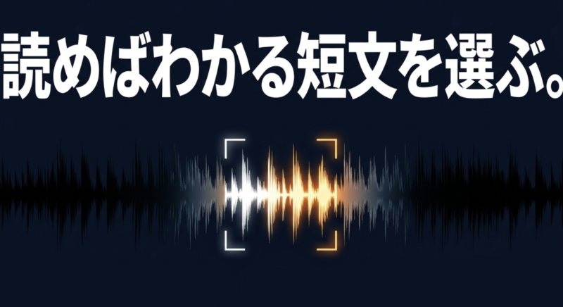 英語リスニング初心者の教材は、読めば意味がわかる短文を選ぶ